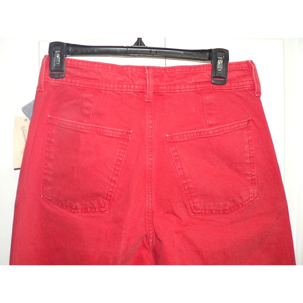 Universal Thread Women's High Rise Sailor Wide Leg Ankle Jeans in Red Size 8 - Picture 8 of 10